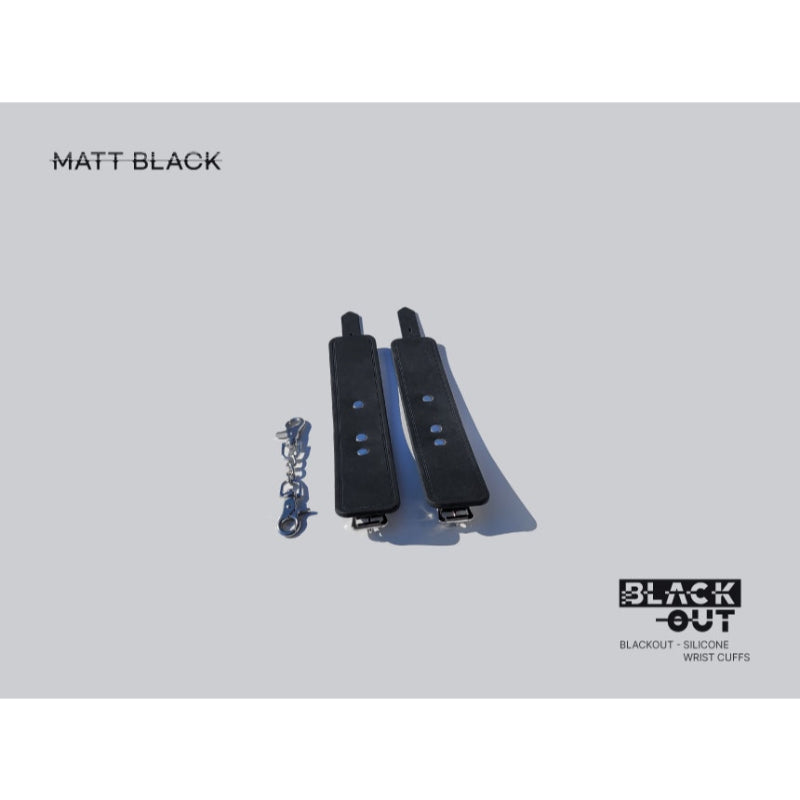 Matt Black - Black Out - Silicone Wrist Cuffs