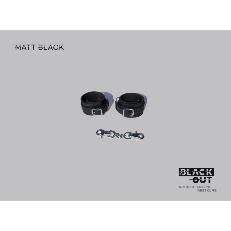 Matt Black - Black Out - Silicone Wrist Cuffs