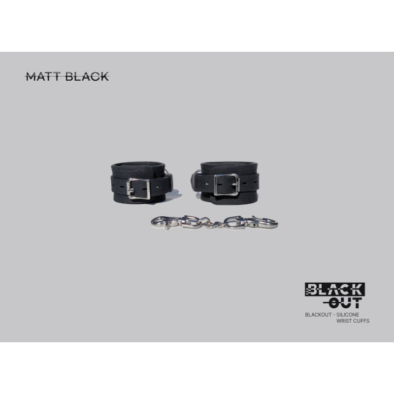 Matt Black - Black Out - Silicone Wrist Cuffs