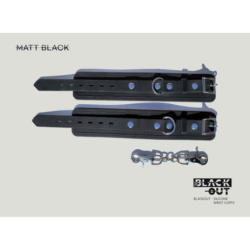 Matt Black - Black Out - Silicone Wrist Cuffs