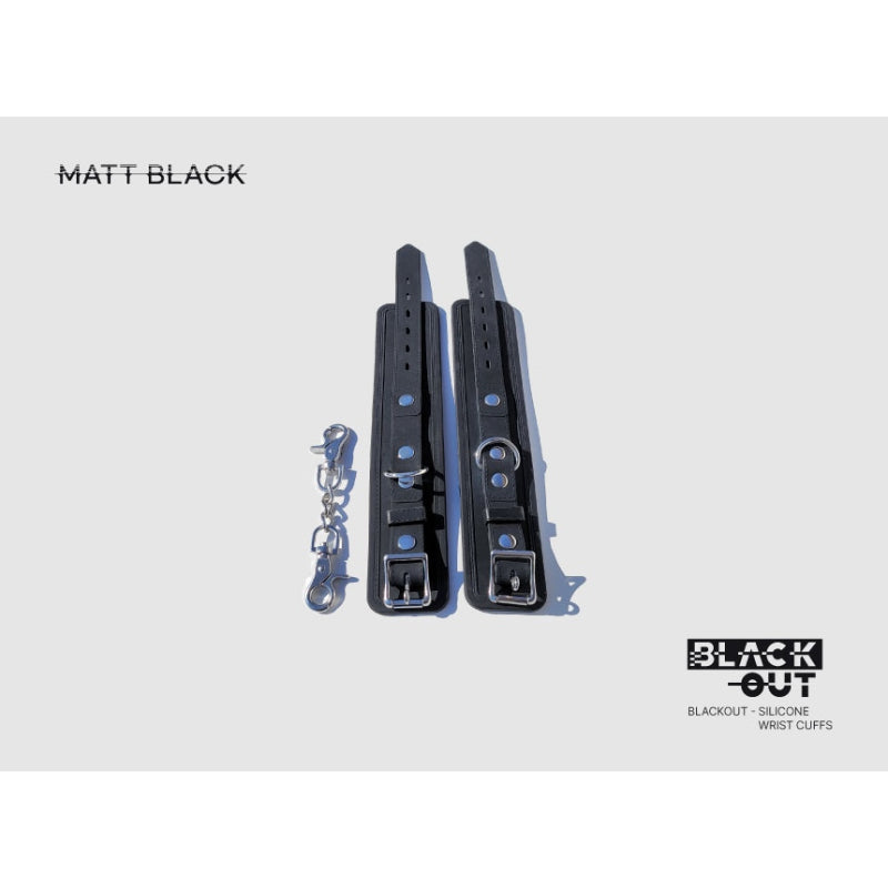Matt Black - Black Out - Silicone Wrist Cuffs