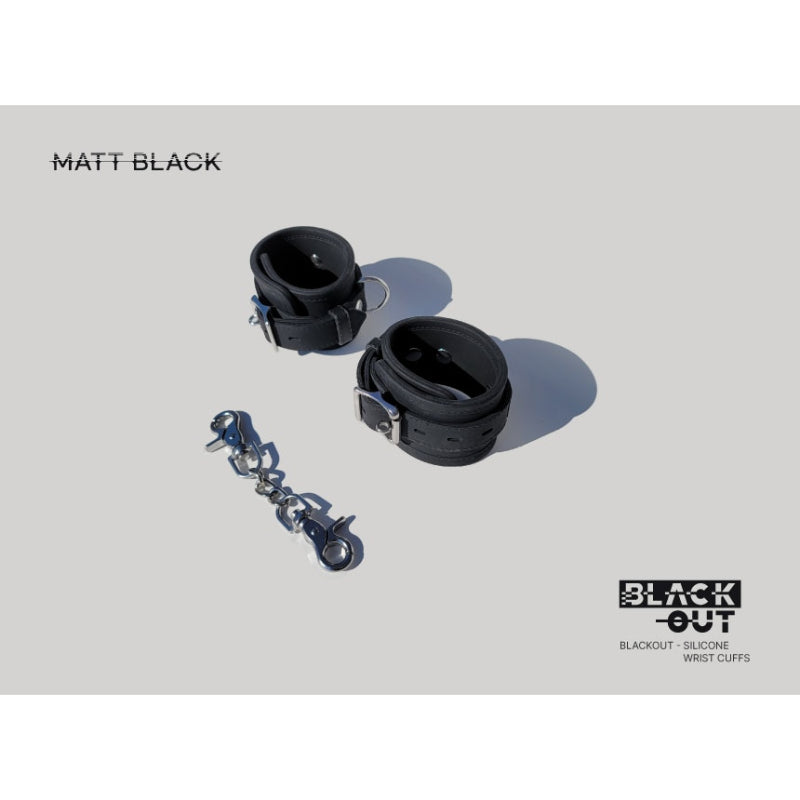 Matt Black - Black Out - Silicone Wrist Cuffs