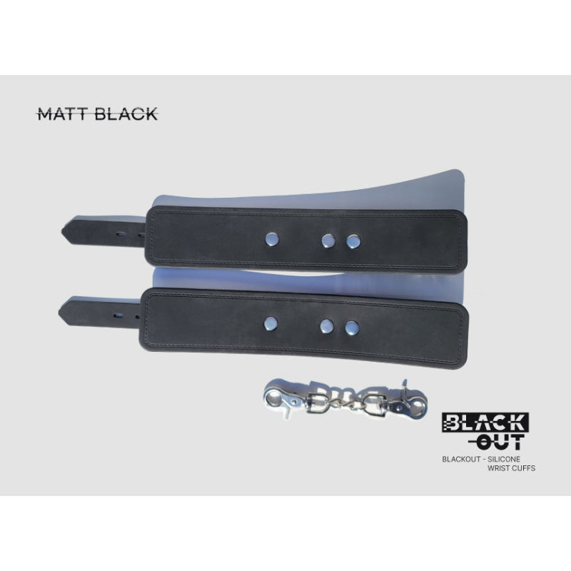 Matt Black - Black Out - Silicone Wrist Cuffs