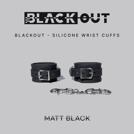 Matt Black - Black Out - Silicone Wrist Cuffs