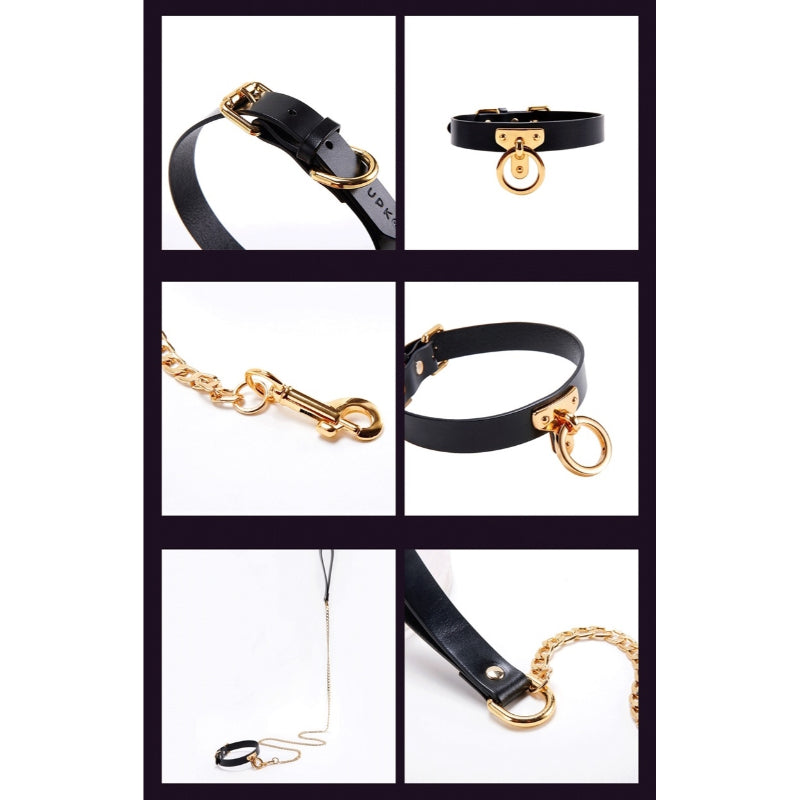 UPKO - Leather Cosplay Choker & Leash