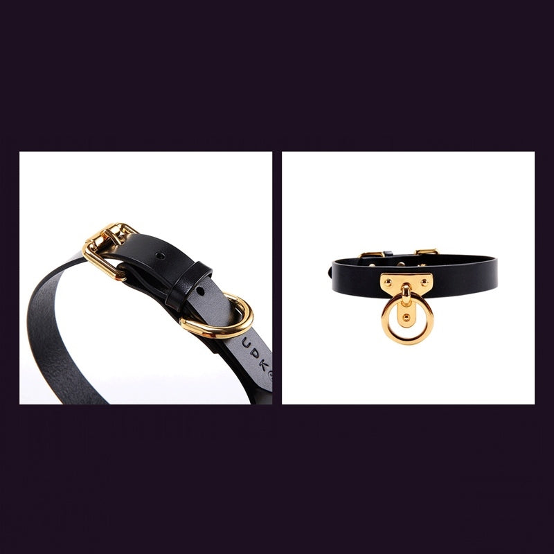 UPKO - Leather Cosplay Choker & Leash