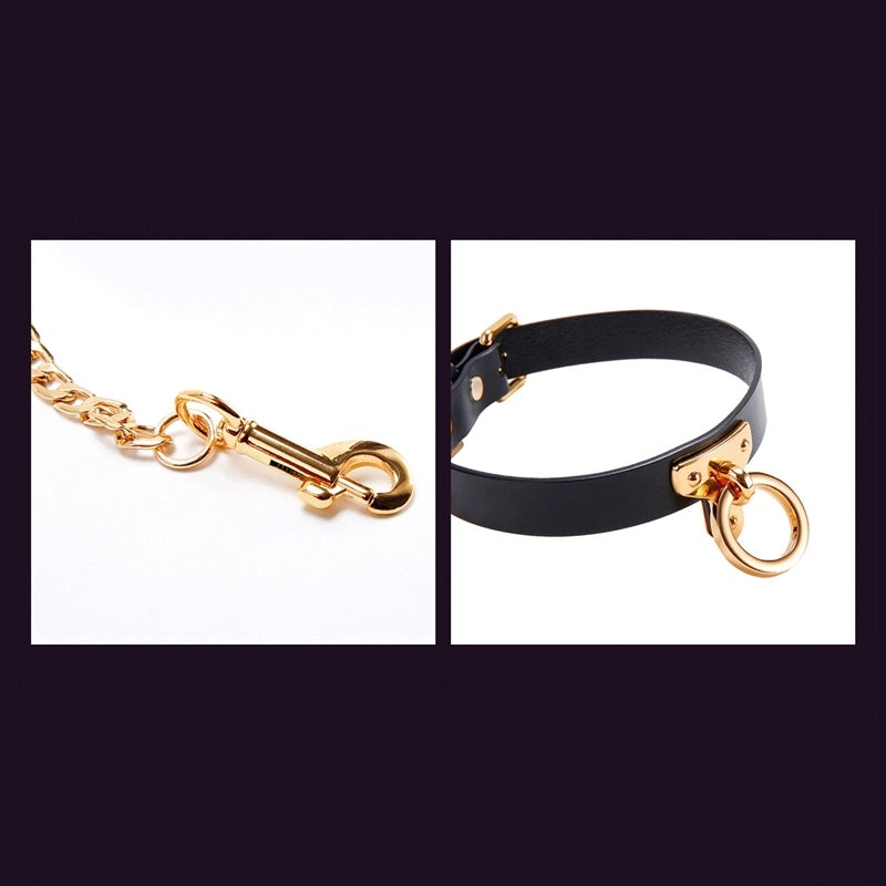 UPKO - Leather Cosplay Choker & Leash